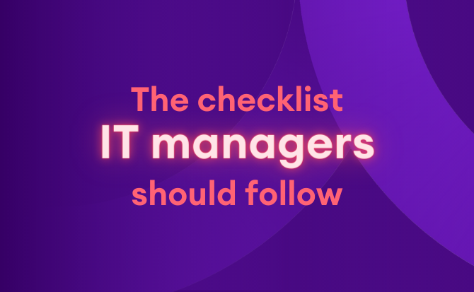 IT manager's checklist
