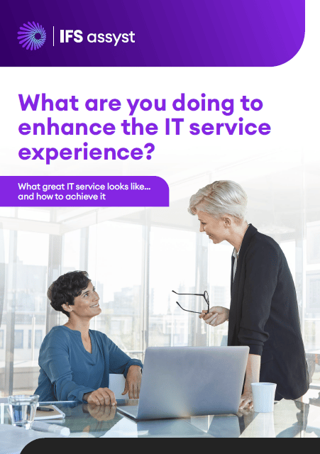 What are you doing to enhance the IT service experience cover image